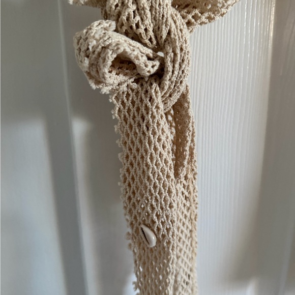 Andi Bagus Seashell Castaway Net Crochet Knit Wrap Top Beach Mermaid Swim Cover - Picture 7 of 8